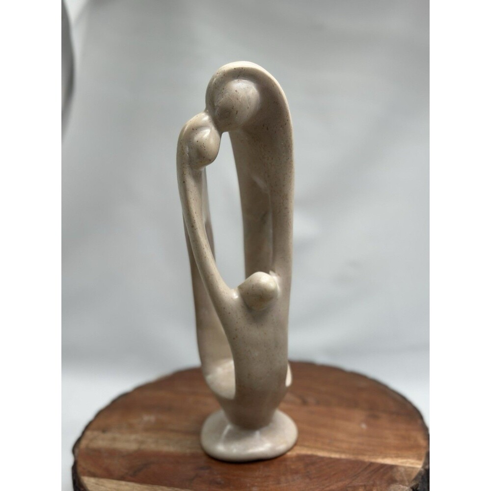 Stone Sculpture Family Figurine Shelf Sitter Bookend Love